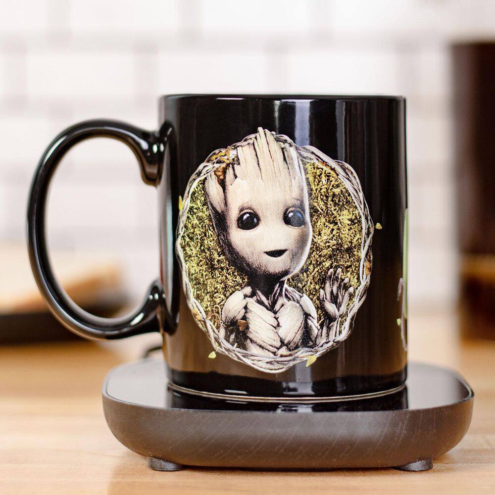 Uncanny Brands Marvel's Single- Cup 'I Am Groot' Black Coffee Mug with Warmer for Your Drip Coffee Maker MW1-MVM-GR1