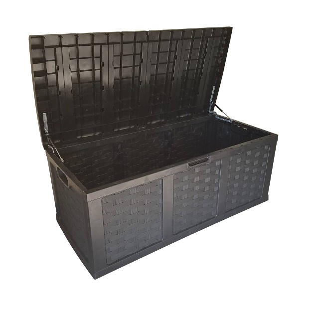 Starplast 153 Gallon Plastic Deck Box Black