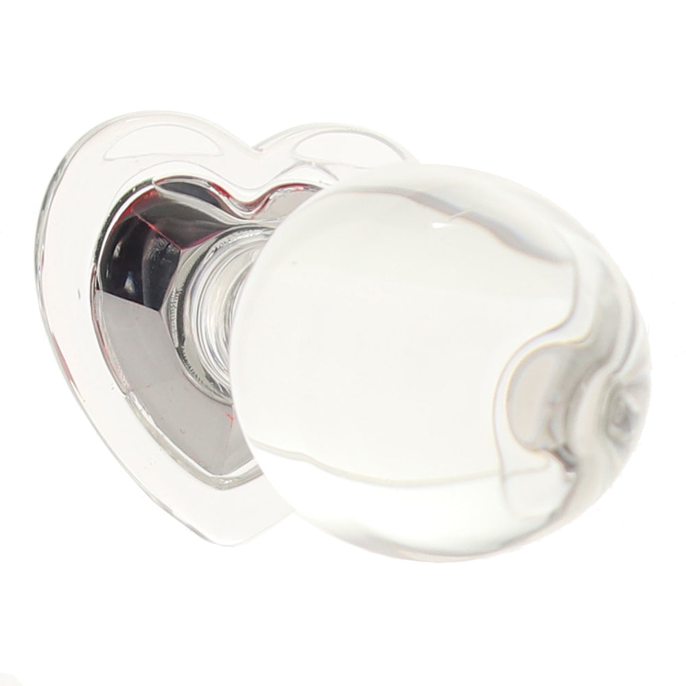 Crystal Desires Red Heart Glass Plug in Medium