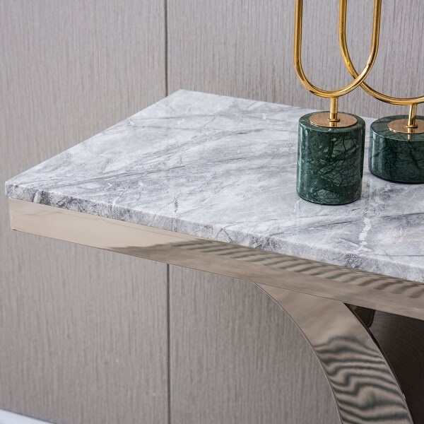 Reece 50 in. Marble Top Console Table - 50 x 15.70 x 29.90 inch