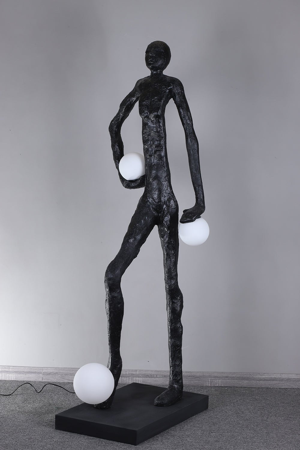 Kicking Ball Sculpture Character Floor Lamp