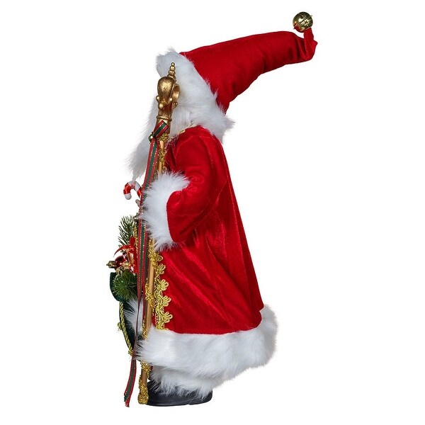 Kurt Adler 18Inch Santa with Gift Bag and Scepter Table Piece