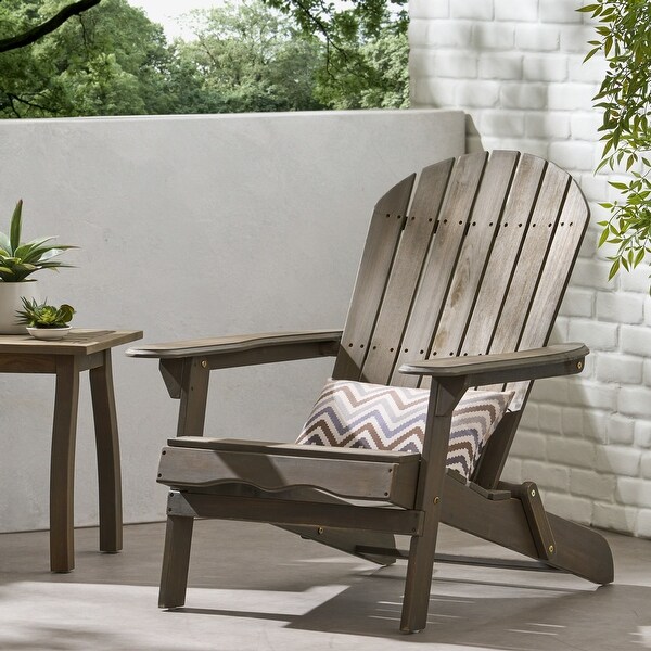 Hanlee Acacia Wood Folding Adirondack Chair by Christopher Knight Home