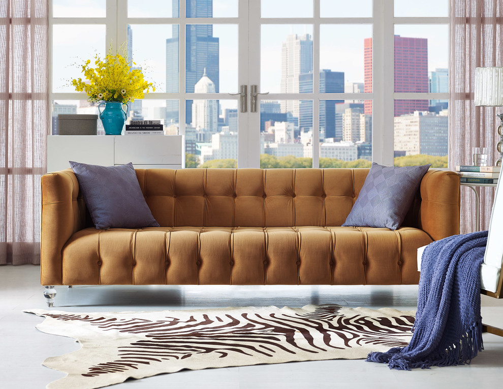 Bea Velvet Sofa   Eclectic   Sofas   by TOV Furniture  Houzz