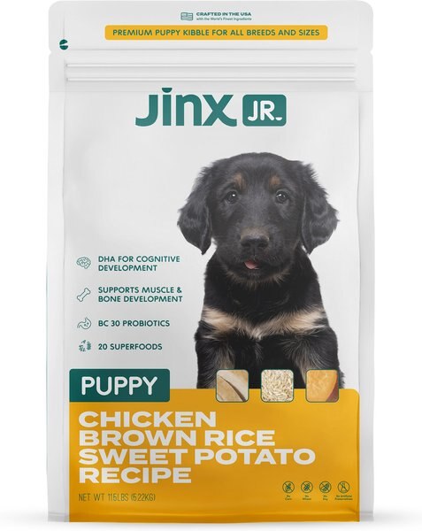 Jinx Jr Whole Grain Chicken Recipe Natural Dry Puppy Food， 4-lb bag