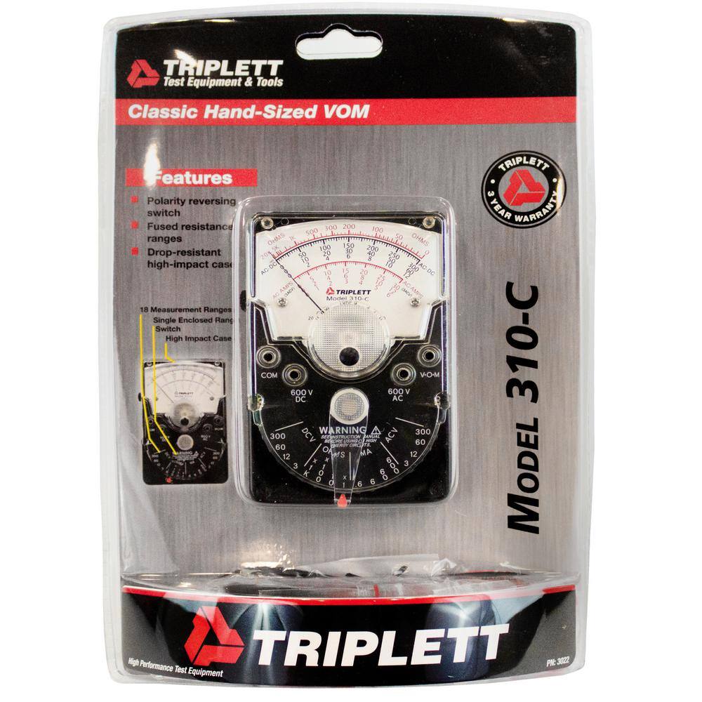 TRIPLETT Model 310-C Analog Meter 3022