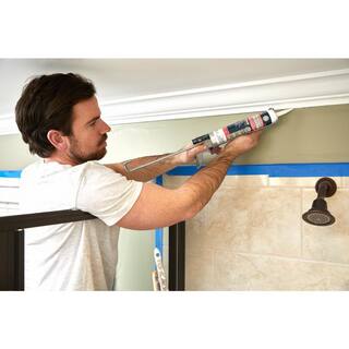 GE Paintable Silicone Supreme 9.5 oz. White Kitchen and Bath Caulk (2-Pack) 2733743