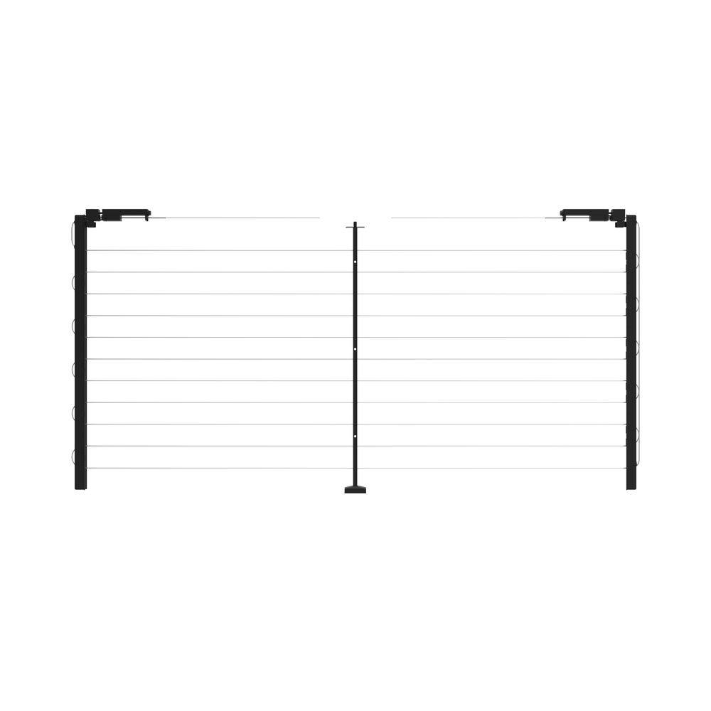 Barrette Outdoor Living Elevation Aluminum 6 ft. x 36 in. Matte Black Level Panel for Cable Railing System 73053485