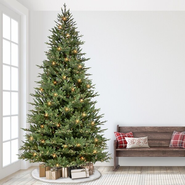 Puleo International 10 ft. PreLit Balsam Artificial Fir Tree