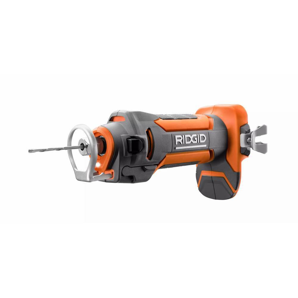 RIDGID 18V Brushless Cordless Drywall Screwdriver with Collated Attachment with 18V Drywall Cut-Out Tool (Tools Only) R86630B-R84730B