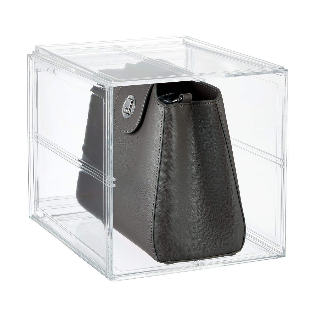 Clear Divided Handbag Cube