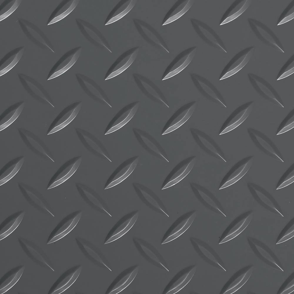 G-Floor Diamond Tread 7.5 ft. x 17 ft. Slate Grey Commercial Grade Vinyl Garage Flooring Cover and Protector GF75DT717SG