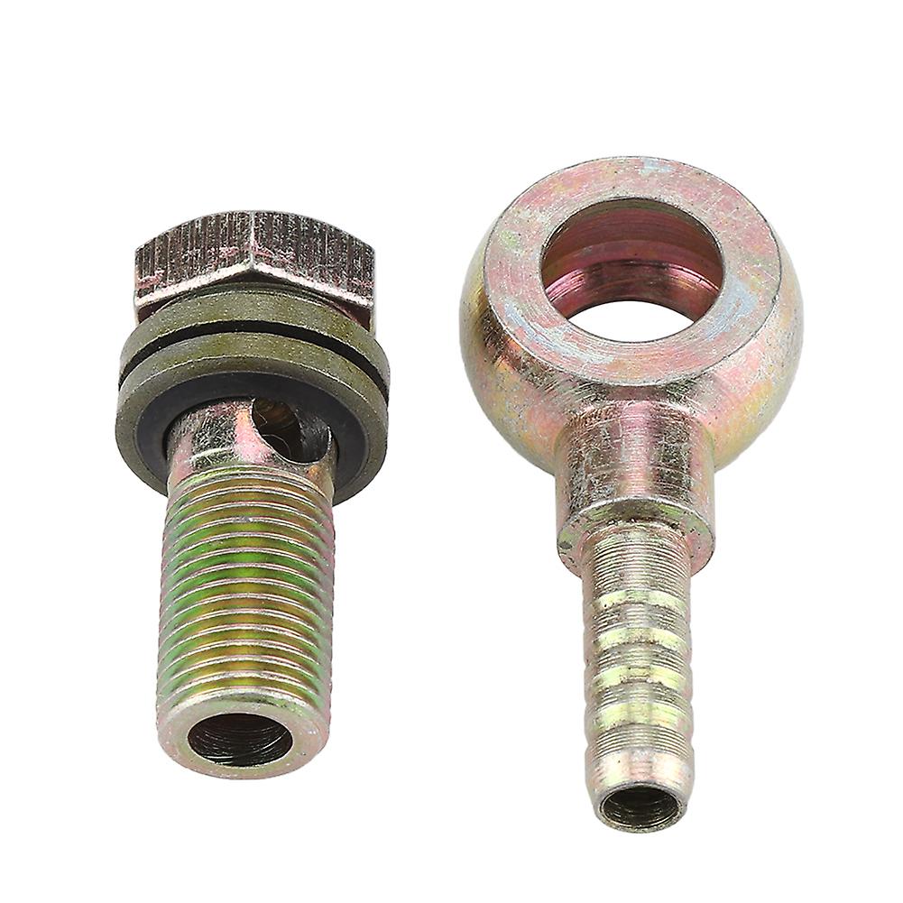 Pair Of M10 * 1.0mm Motorcycle Refit Oil Cooler Fittings Plug M8 Ball Head Adapter