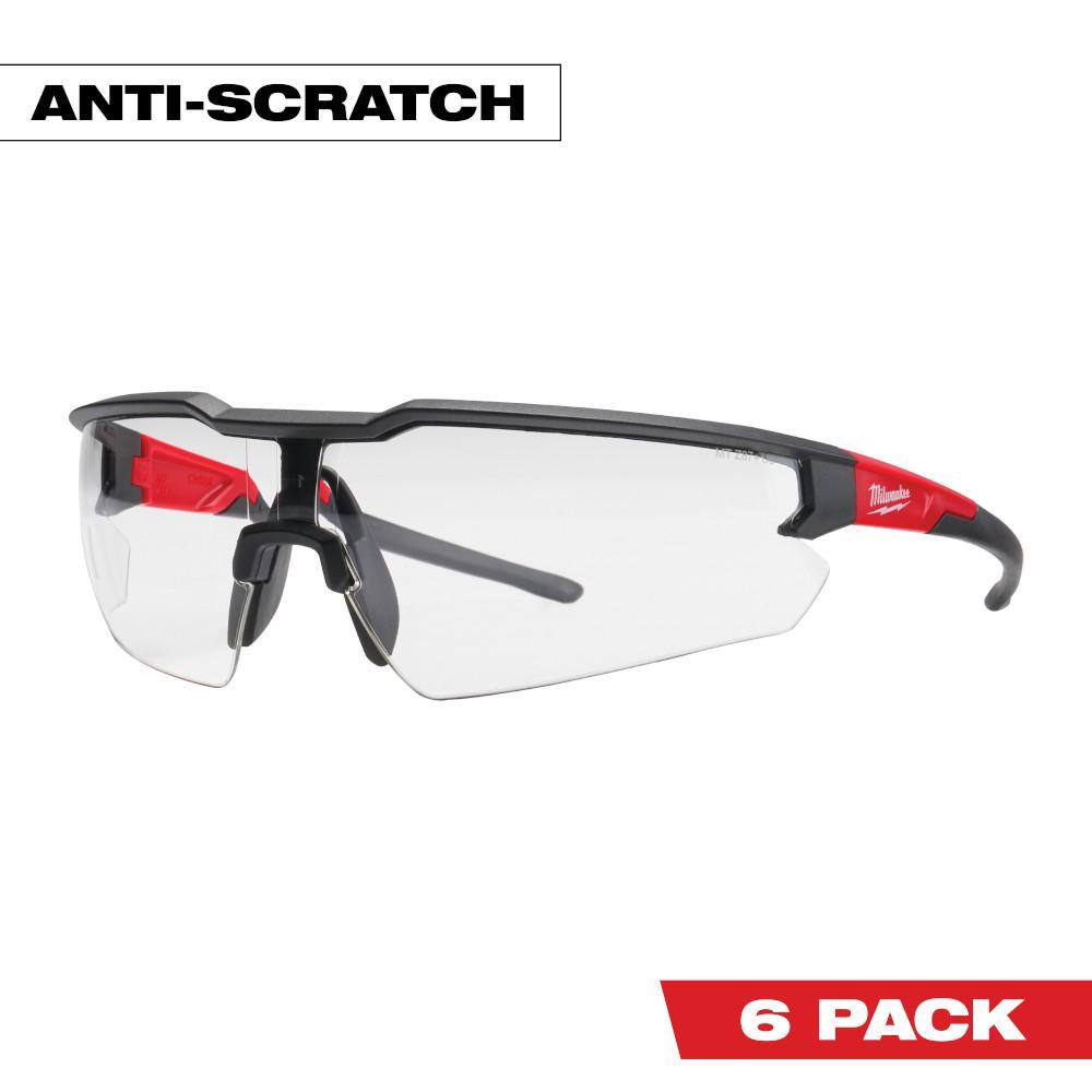 MW Safety Glasses with Clear Anti-Scratch Lenses (6-Pack) 48-73-2010X6