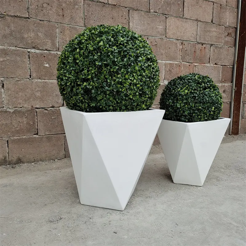 New Type Custom Design Fiber Clay Flower Pottery Manufactures Supply Durable Strength Flower Pots   Planters