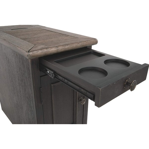 Signature Design by Ashley End Table with Pull-Out Tray and USB Ports