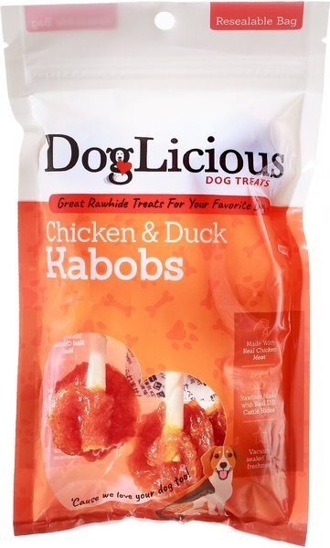 Canine's Choice DogLicious Chicken and Duck Kabobs Rawhide Dog Treats