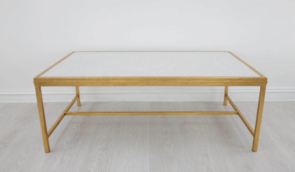 Tacito Champagne  ampGold Coffee Table   Contemporary   Coffee Tables   by Virgil Stanis Design  Houzz