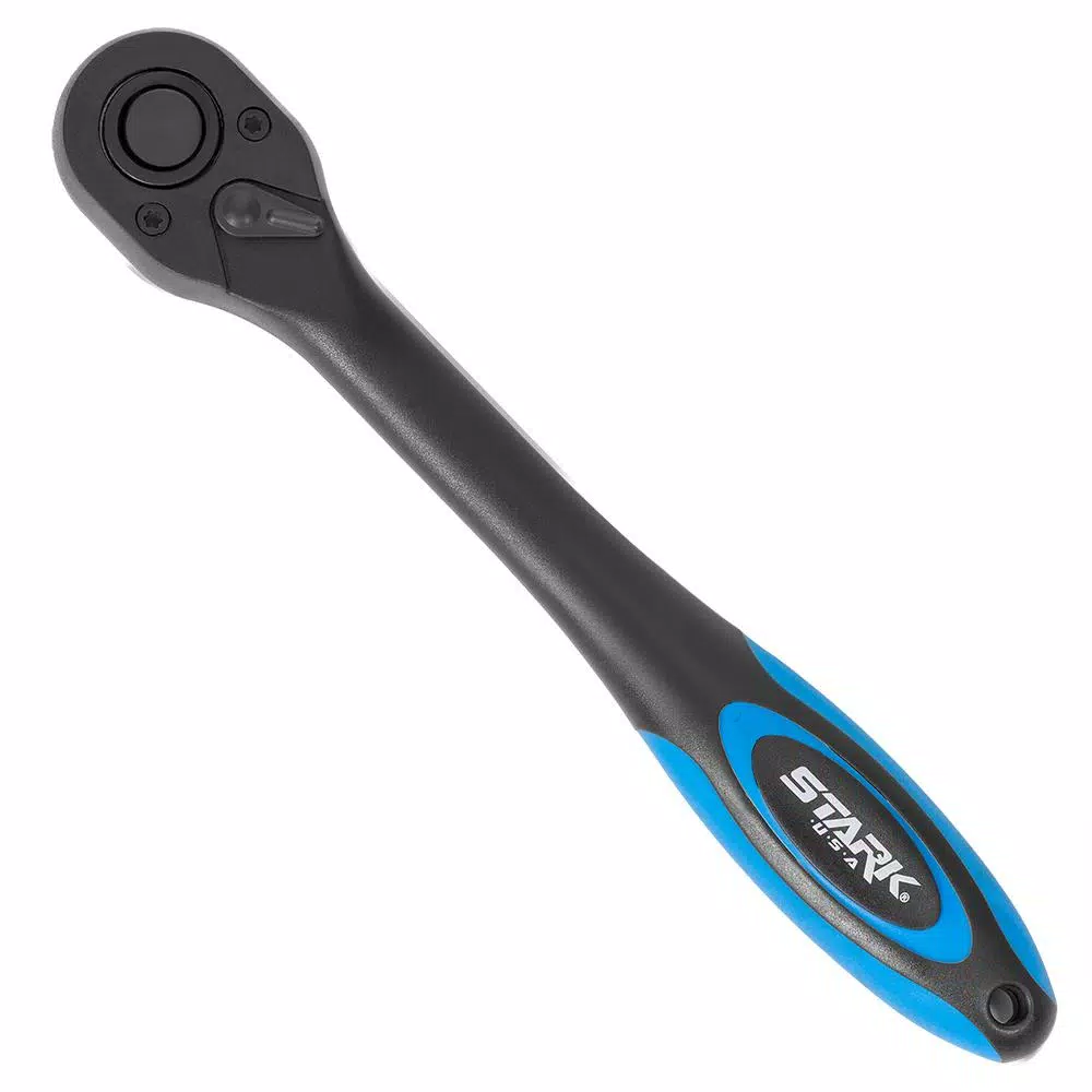 Stark 1/2 in. Drive 72-Tooth Quick Release Composite Ratchet Socket Wrench in Blue/Black and#8211; XDC Depot