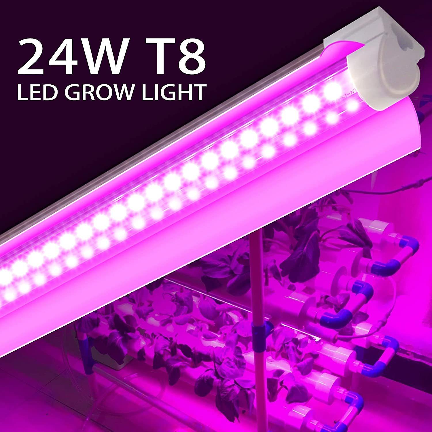 (8-pack) Led Grow Light， T8 Grow Lights 2ft， 192w(824w) High Intensity Full Spectrum Indoor Grow Lights With High Ppfd Value， Grow Lights For Indoor P