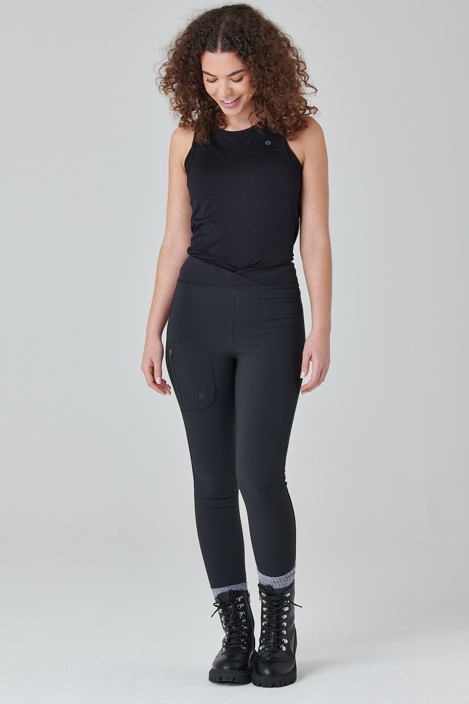 Shower Resistant Softshell Leggings - Black