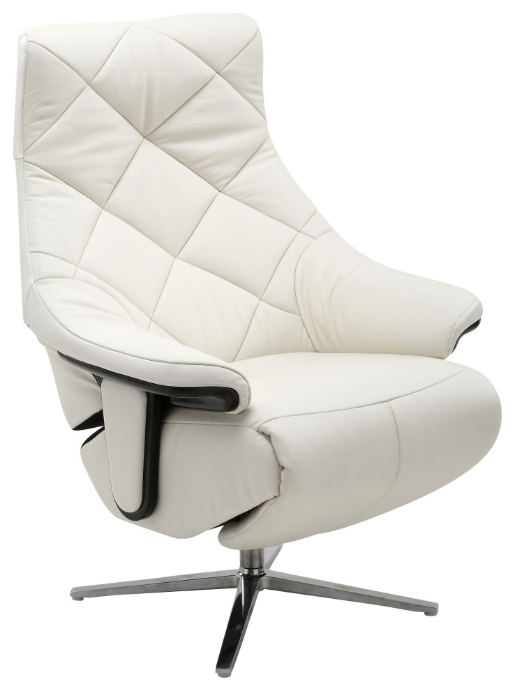 Darwin Modern Leather Cordless Powered Recliner with Diamond Back   Contemporary   Recliner Chairs   by World Source Design LLC  Houzz