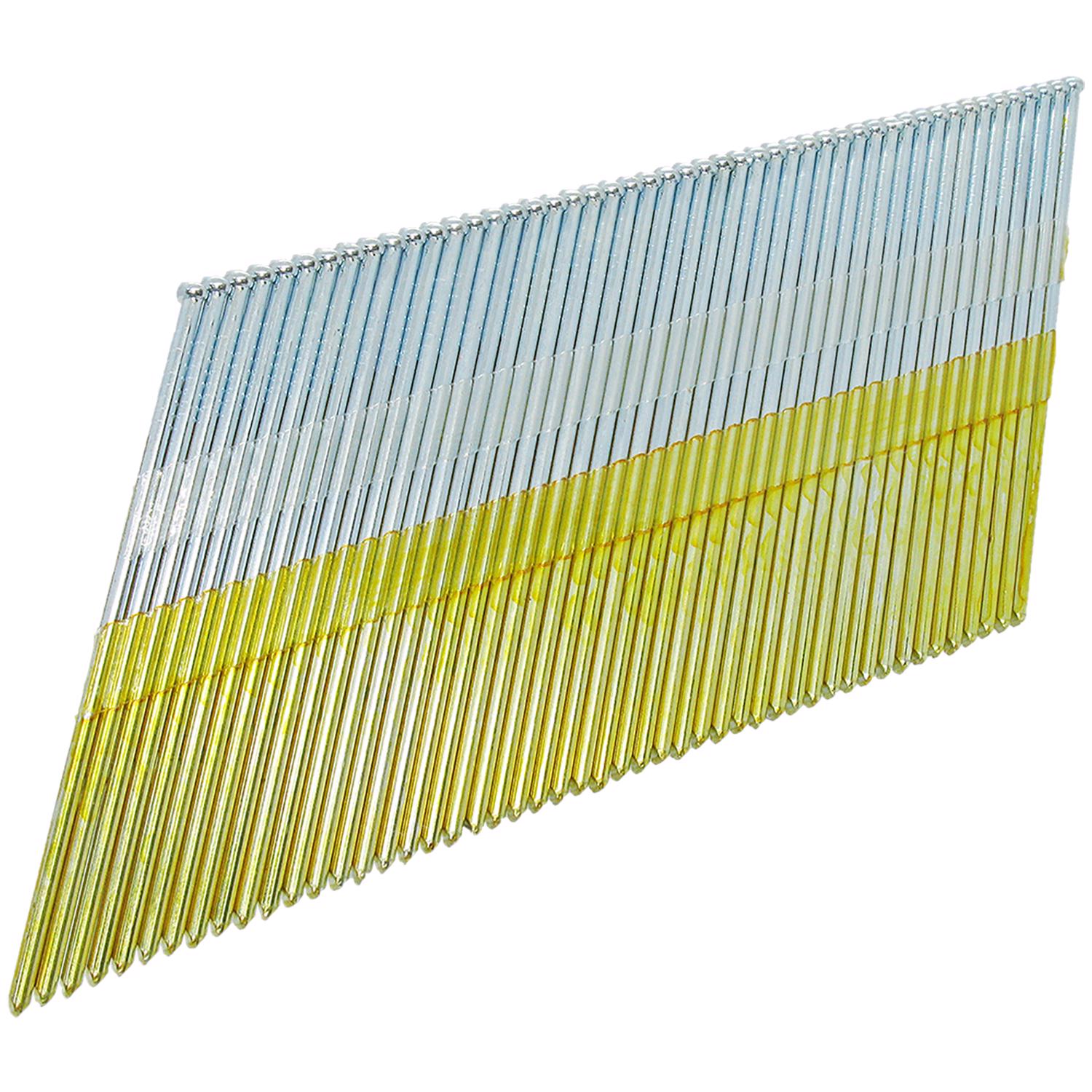 Grip-Rite 2-1/2 in. 15 Ga. Angled Strip Electro Galvanized Finish Nails 34 deg 4000 pk