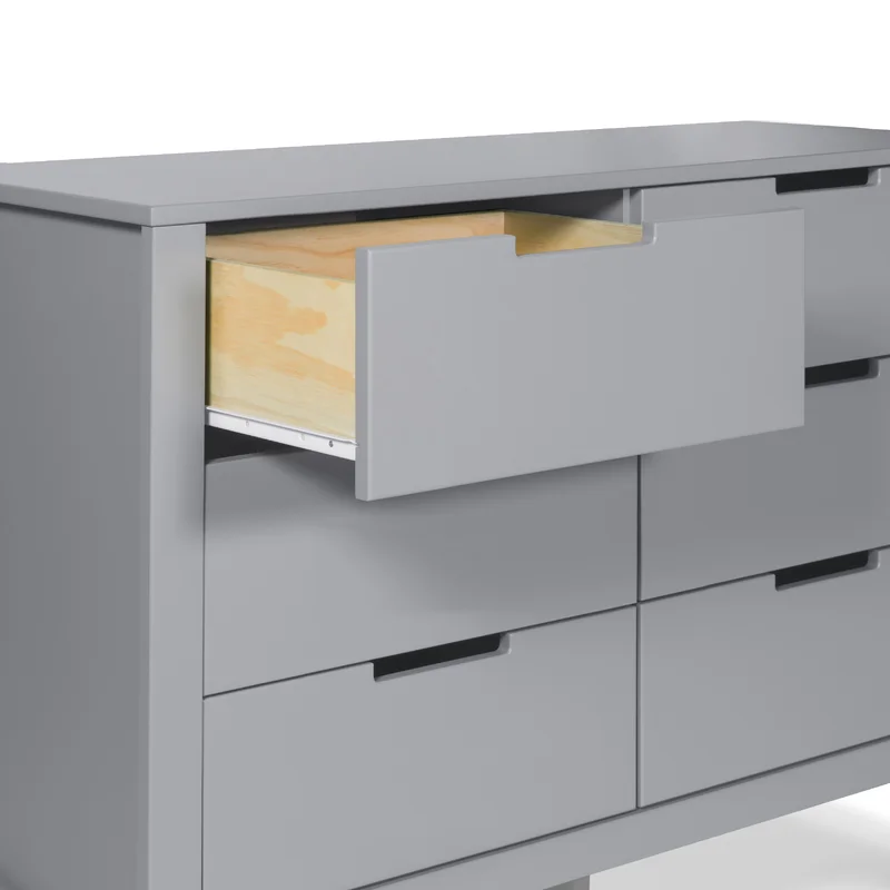 Carter's by DaVinci Colby 6 Drawer Double Dresser， Gray