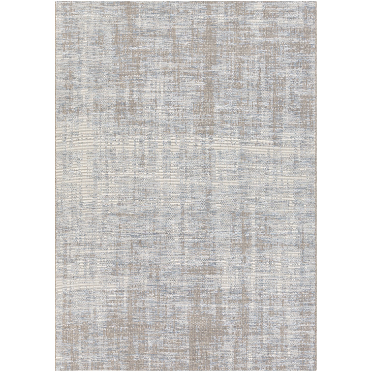 Santa Cruz Outdoor Rug in Sky Blue & Taupe