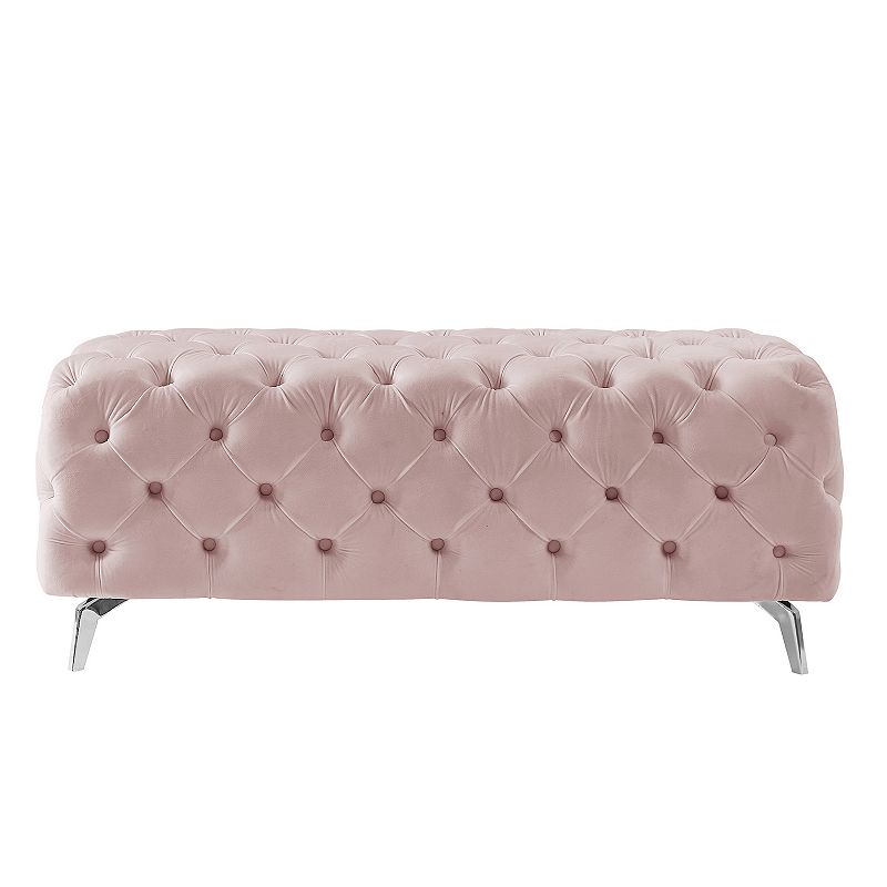 F.c Design Button-tufted Ottoman Bench Upholstered Velvet Footrest Stool