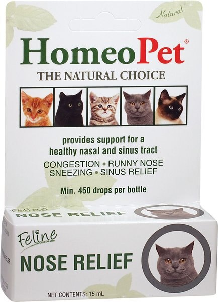 HomeoPet Nose Relief Homeopathic Medicine for Nasal and Sinus Infection for Cats