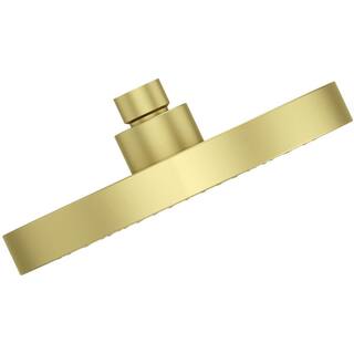 Pfister Contempra 1-Spray 6.88 in. Single Wall Mount Fixed Rain Shower Head in Brushed Gold 973241BG