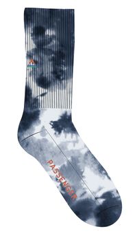 Organic Midweight Crew Socks - Tie Dye Deep Navy