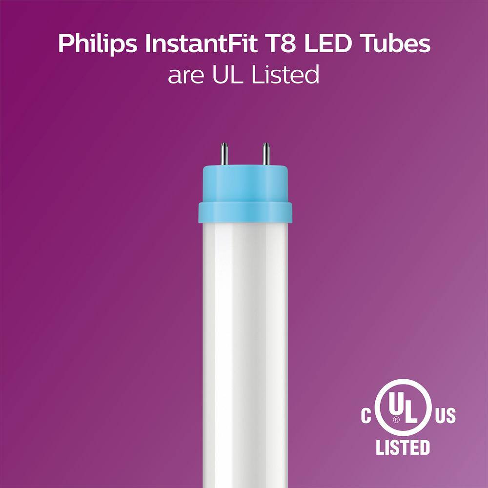 Philips 32W Equivalent 4 ft. Linear T8 Type A Instant Fit Cool White LED Tube Light Bulb (4000K) (30-Pack) 542100