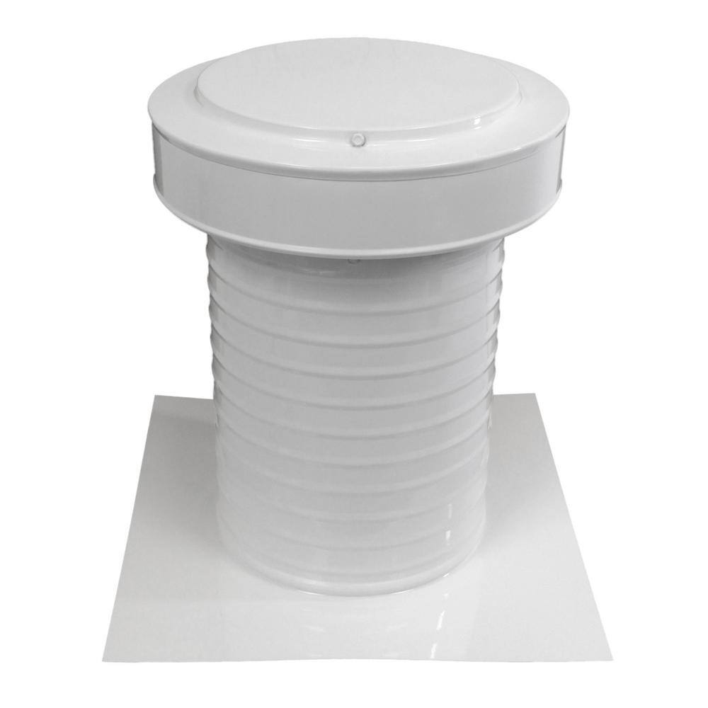 Active Ventilation 9 in. Dia Aluminum Keepa Static Vent for Flat Roofs in White KV-9-WT