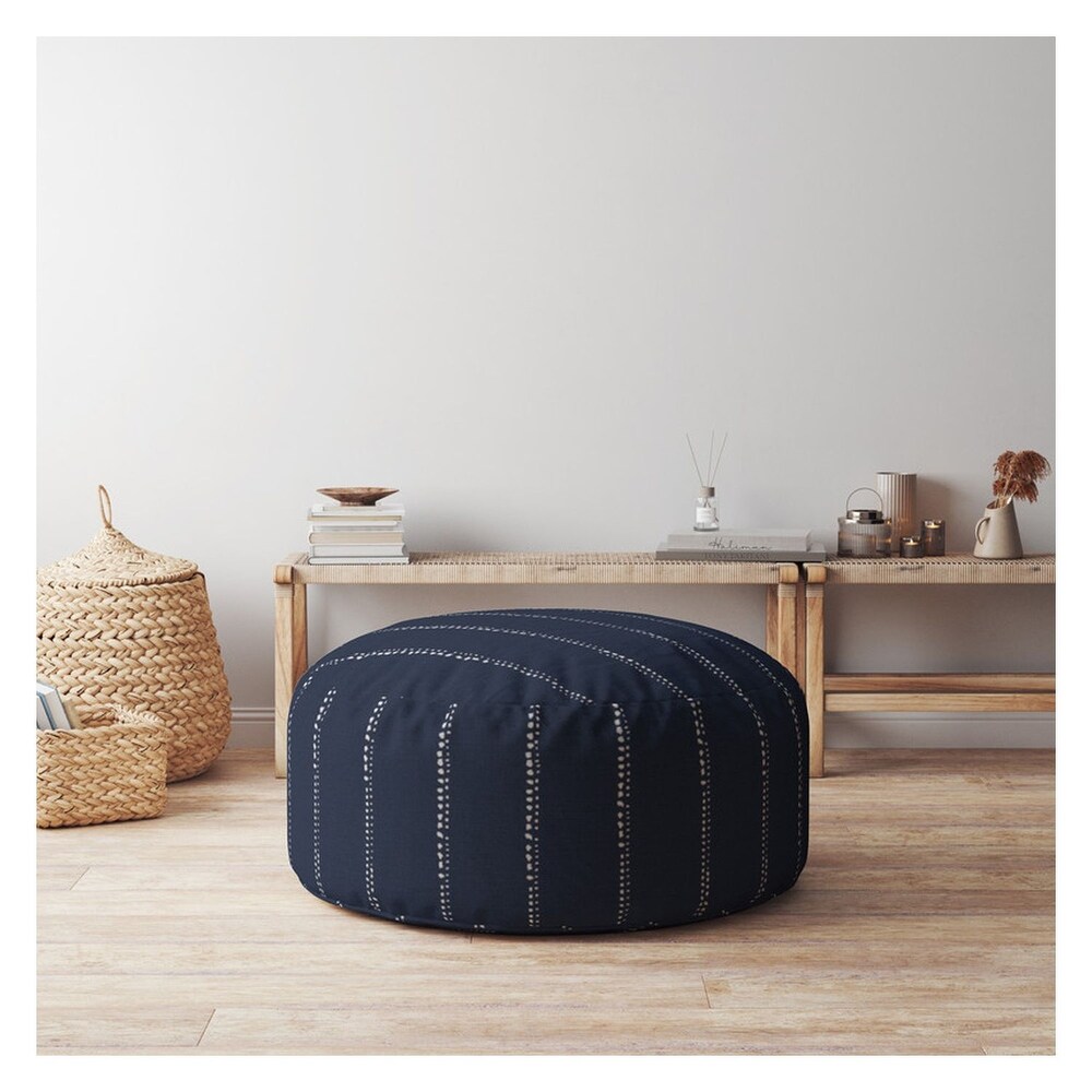 Joita Indoor Drizzle Round Zipper Pouf Cover Only 24\