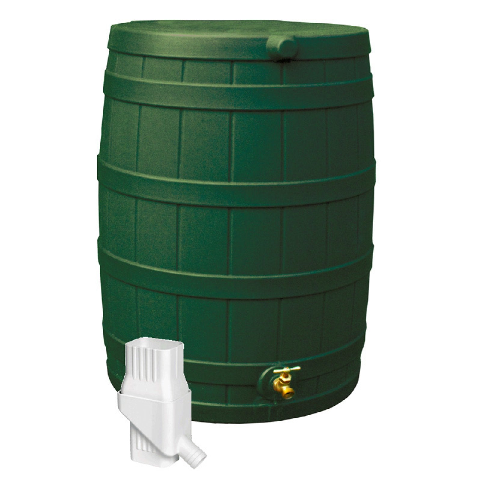 Good Ideas Rain Wizard 50 Gallon Rain Barrel with Diverter Kit - Black