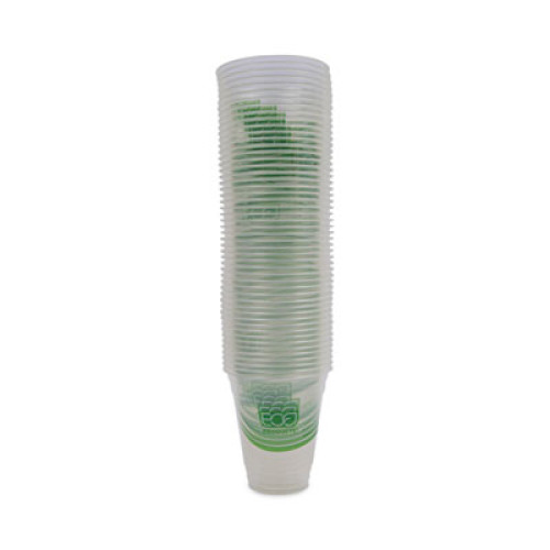 Eco-Products GreenStripe Renewable and Compostable Cold Cups Convenience Pack， 12 oz， Clear， 50/Pack (EPCC12GSPK)