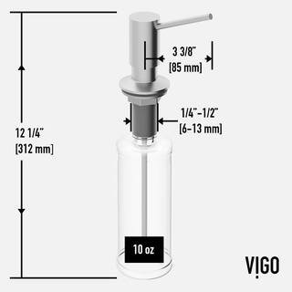 VIGO Gramercy Single Handle Pull-Down Spout Kitchen Faucet Set with Soap Dispenser in Stainless Steel VG02008STK5