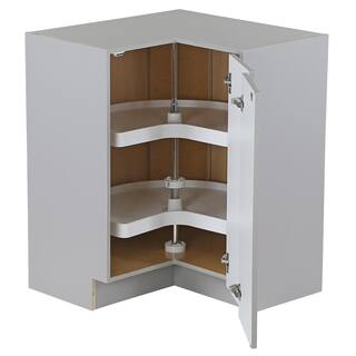 Hampton Bay Cambridge Gray Shaker Assembled Lazy Susan Corner Base Cabinet (28 in. W x 28 in. D x 35 in. H) CA2835C-KG