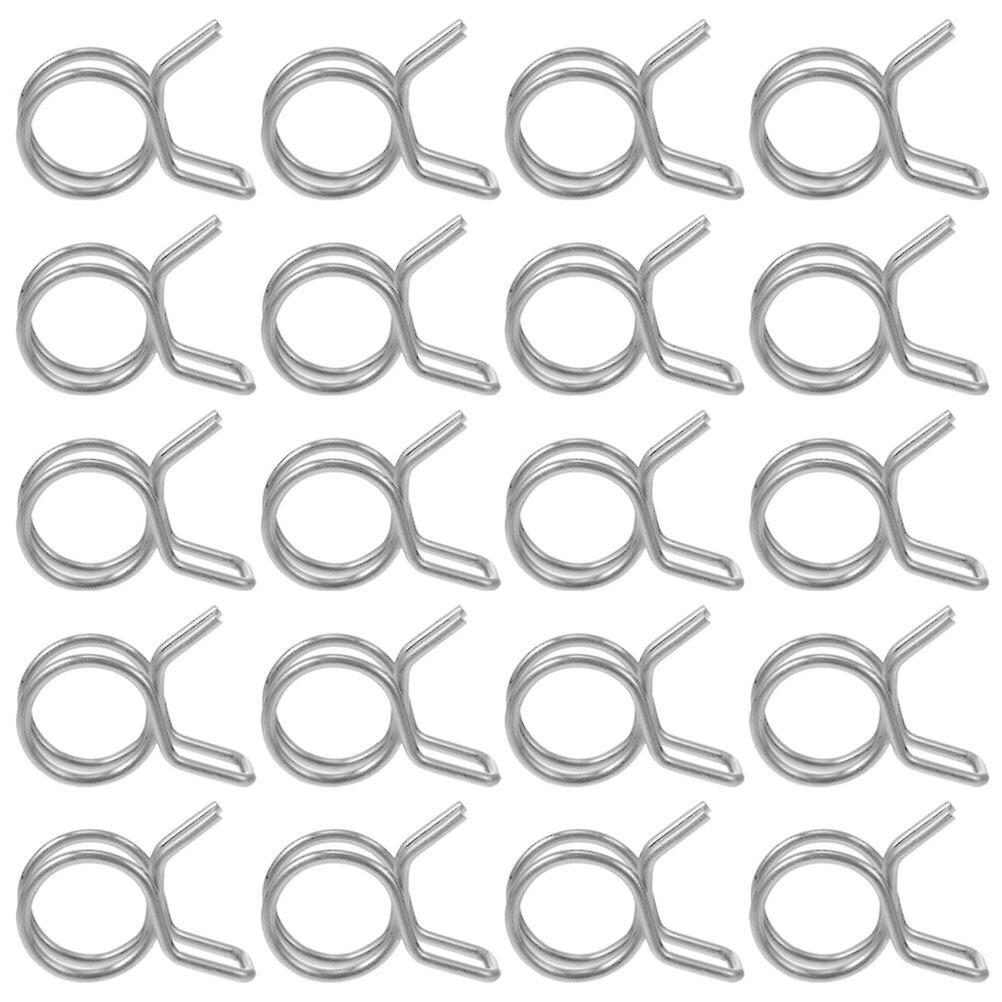 120pcs Hose Fasteners Double Wire Hose Clamp Fuel Line Hose Clamps Tube Spring Clips