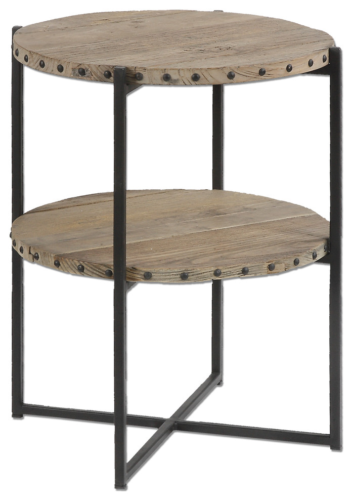 Kamau Round Accent Table   Industrial   Side Tables And End Tables   by Ownax  Houzz