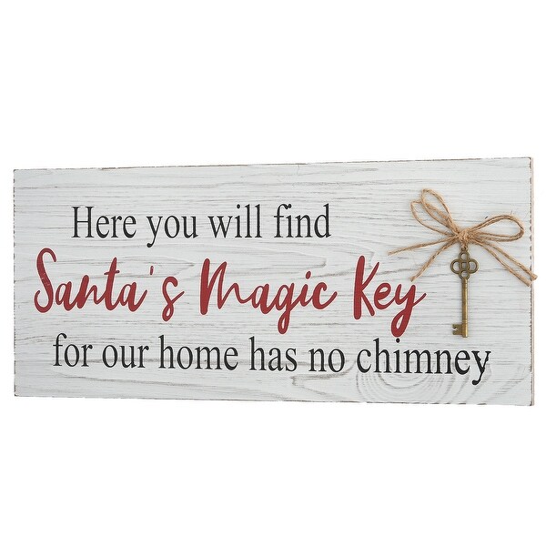 National Tree Company 16 in. Santa's Key Tabletop Sign