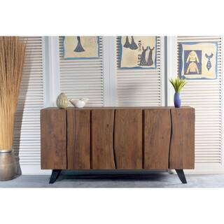 Coast To Coast Accents Sequoia Light Brown 68 in. Sideboard with 6-Doors 79715