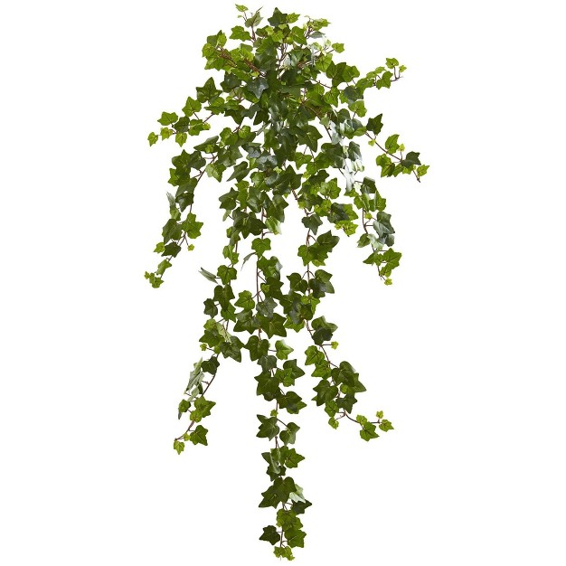 Nearly Natural 36 in Curly Ivy Artificial Hanging Plant set Of 3