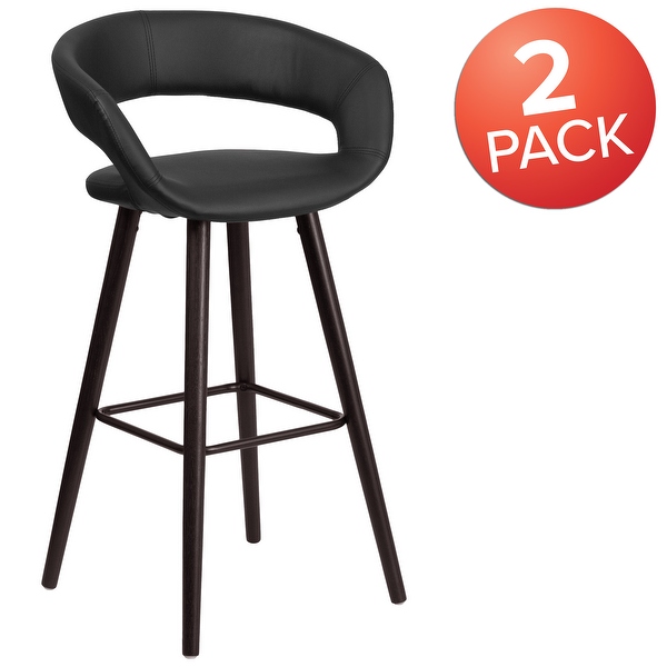 2 Pk. 29'' High Contemporary Barstool with Wood Frame - 22