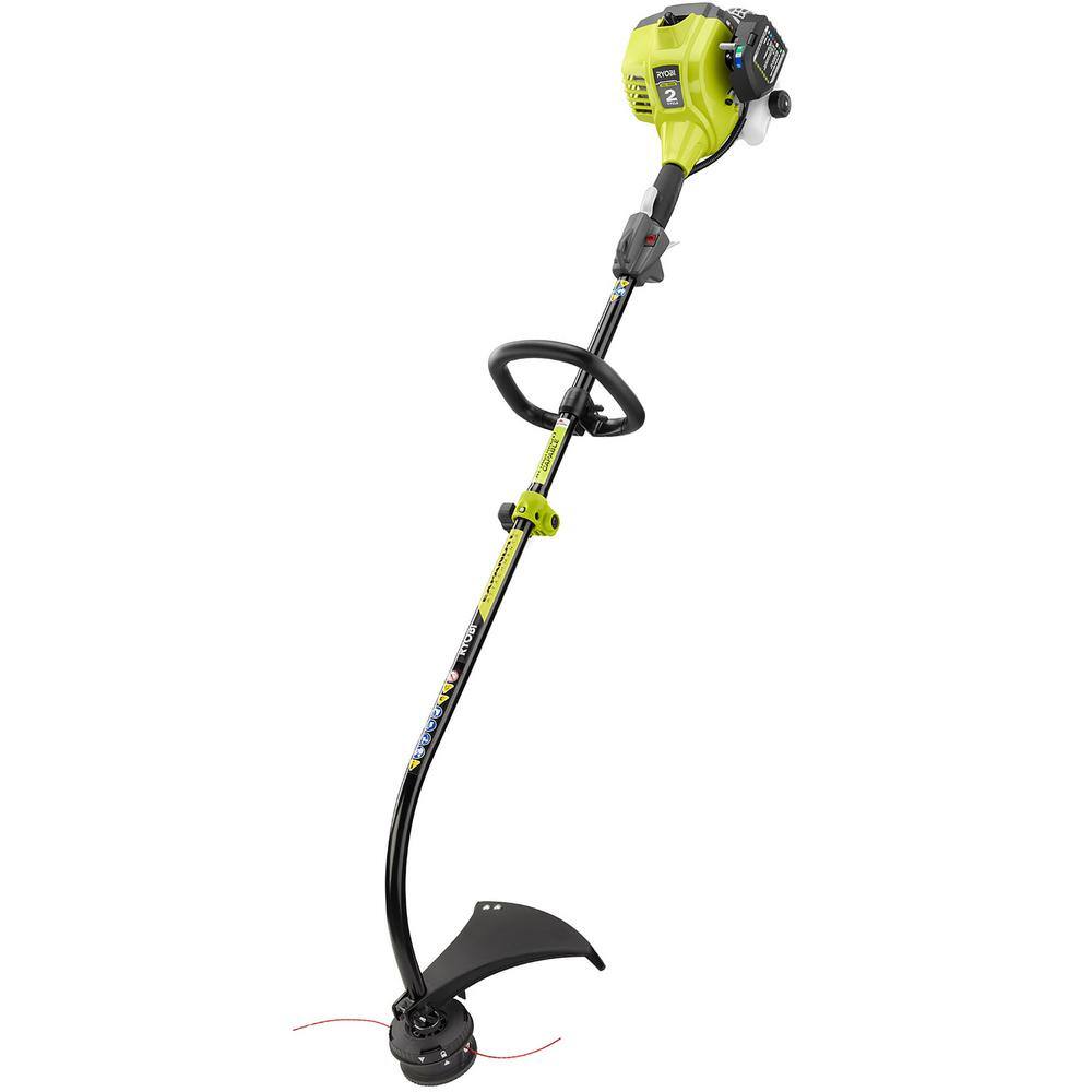 RYOBI 25 cc 2-Stroke Attachment Capable Full Crank Curved Shaft Gas String Trimmer RY252CS