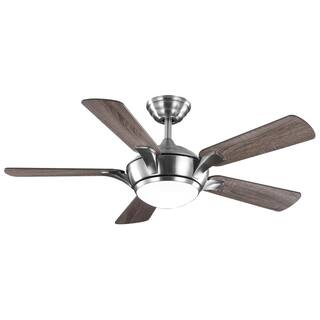 Home Decorators Collection Chelton 46 in. White Color Changing Integrated LED Brushed Nickel Ceiling Fan with Light Kit and Remote Control 59246