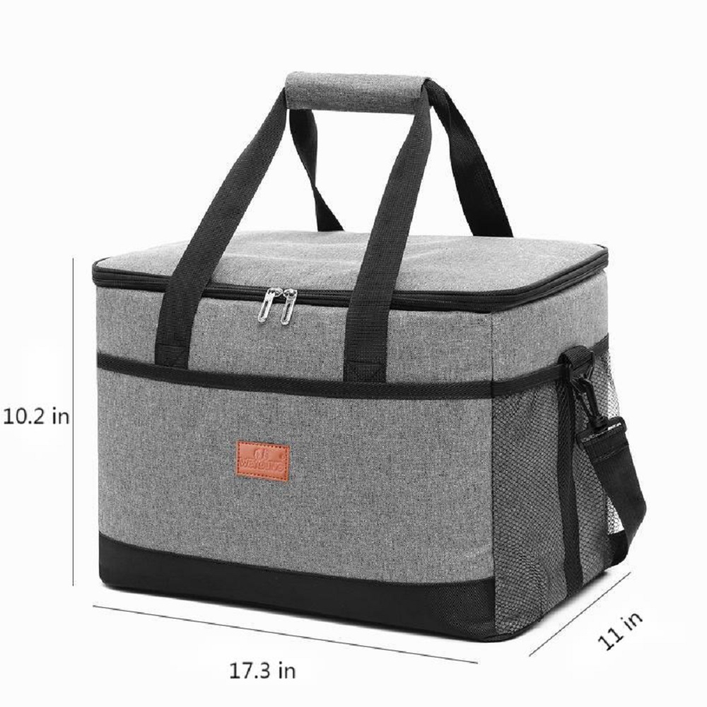 SWIHELP Thermal Insulation Lunch Bag 33L Office School Gray