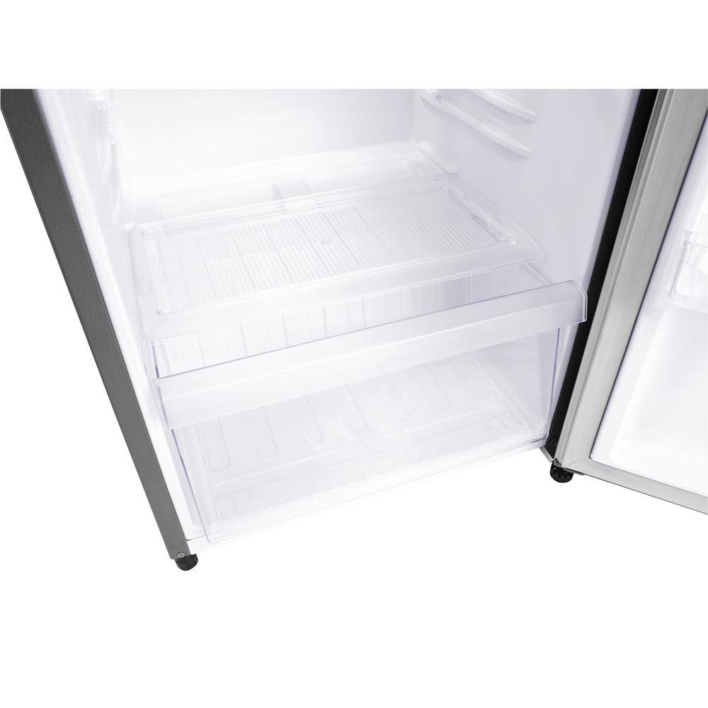 LG 20.63 in. W. 6 cu. ft. Single Door Top Freezer Refrigerator with Inverter Compressor  Pocket Handle in Platinum Silver LRONC0605V